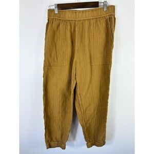 Sundry Easy Pocket Cotton Gauze Pants Womens 3 Large Pull On Earthy Granola Boho